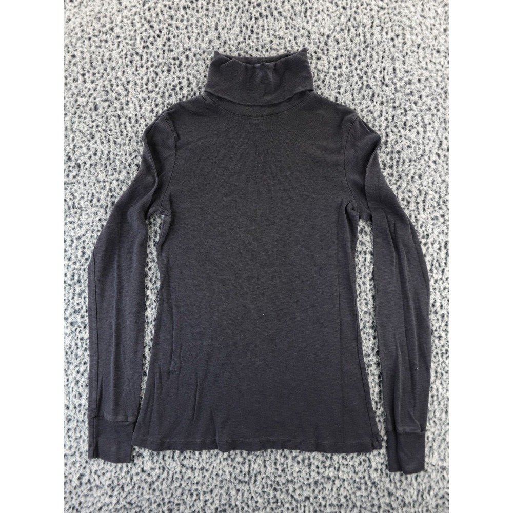 American Giant Base Layer‎ Top Women Sz S Black Long Sleeve Supima Cotton